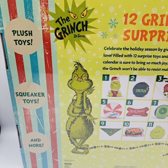 Dr. Seuss Grinch Holiday Dog Advent Box - 12 Days Of Grinch Fun - Picture 5 of 8